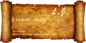 Lindner Jenő névjegykártya